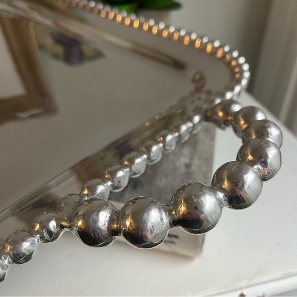 Mariposa Pearled Serving Tray With Handles - Picture 4 of 6